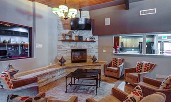 Clubhouse with fireplace